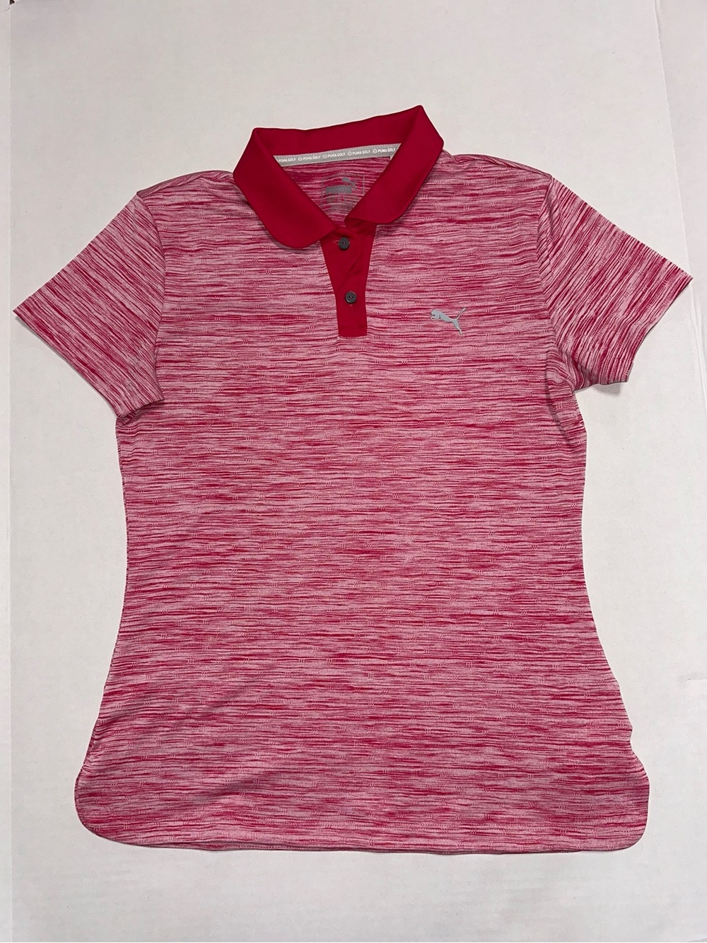 Women’s Puma Golf Tuck Stitch Polo XS Pink Dry Cell Tech UPF 30+ Sporty